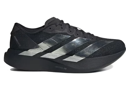 Мужские кроссовки Adidas Adizero Evo SL с металлическими полосами, черно-серебристые
