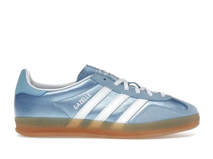 Женские кроссовки Adidas Gazelle Indoor, голубые/белые