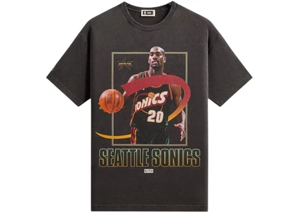 Kith NBA All-Star Seattle SuperSonics Gary Payton Vintage Tee Black black