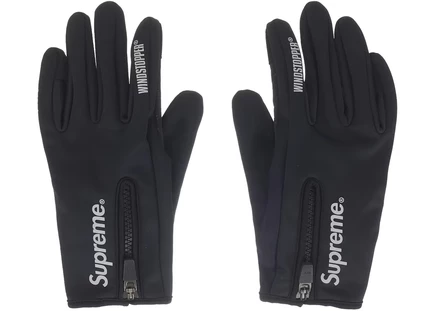 Мужские перчатки Supreme WINDSTOPPER Zip, черные