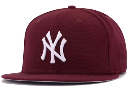 Мужская бейсболка New Era New York Yankees 59Fifty, бордовая