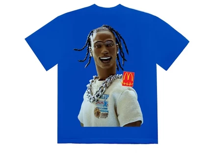 Мужская футболка Travis Scott x McDonald's, синяя
