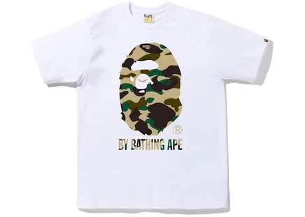 Мужская футболка bape 1st camo, бело-желтая