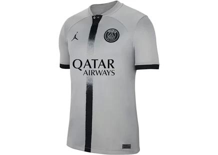 Мужская игровая футболка jordan paris saint-germain 2022/23 stadium away, светло‑дымчатый серый