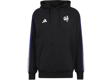 Худи Adidas France Essentials 3-Stripes, чёрное