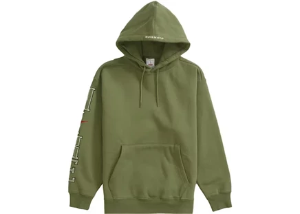 Мужское худи Supreme x Nike Hooded Sweatshirt, оливковое