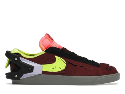Мужские кеды Nike Blazer Low Acronym, бордовые