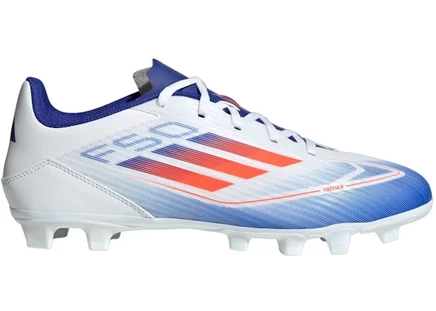 Мужские бутсы adidas f50 club flexible ground, бело-красно-голубые