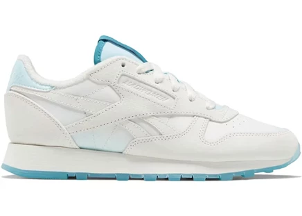 Унисекс кроссовки Reebok Classic Leather MadWomen, молочно-белые с голубым