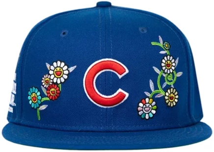 Мужская кепка new era 59fifty cubs x murakami, синяя
