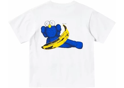 Детская футболка kaws x uniqlo ut 471935 warhol, белая
