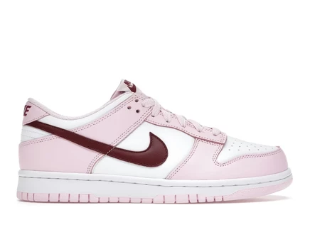 Детские кроссовки Nike Dunk Low GS, розовый/белый/бордовый