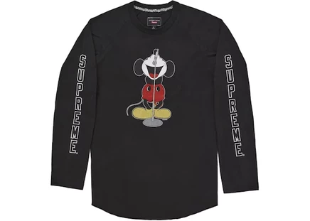 Мужской лонгслив Supreme Number (N)ine Mickey Raglan, черный