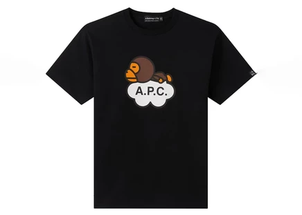 BAPE x A.P.C Milo Cloud T-shirt Black black