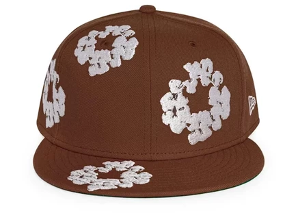 Мужская бейсболка Denim Tears New Era 59/50, коричневая
