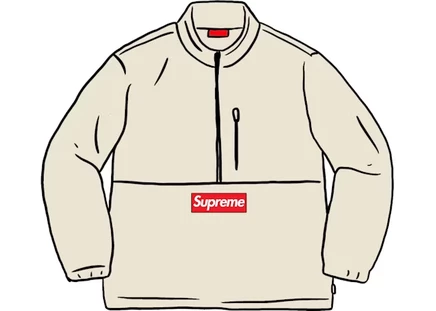 Мужская флисовая толстовка Supreme Polartec Half Zip, натуральная