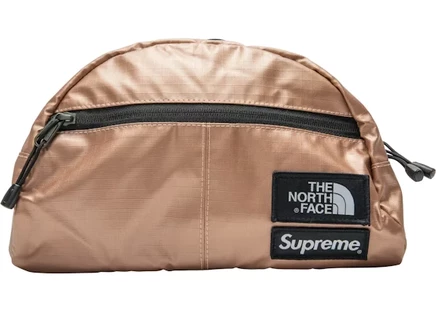 Унисекс поясная сумка Supreme x TNF Roo II, розовое золото