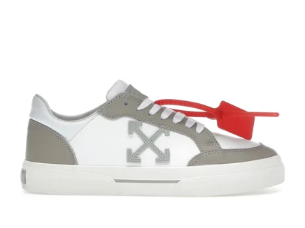 Мужские кроссовки Off-White Vulcanized Low, бело-шалфейные