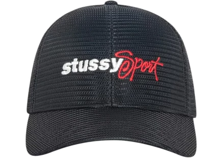 Кепка-снэпбек Stussy Mid-Depth Sport Mesh, черная