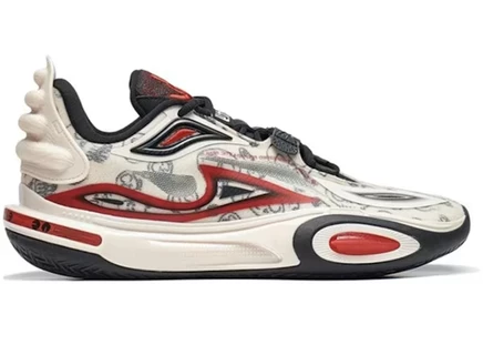 Мужские кроссовки Li-Ning Wade All City 11 V2, кремово-белые/красно-черные