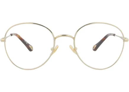 Оправа Chloe CH0021OA круглая металлическая, золотистая