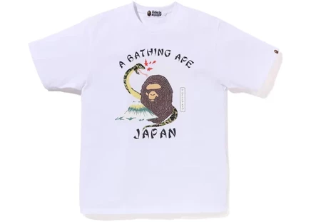 Мужская футболка bape japanese culture, белая