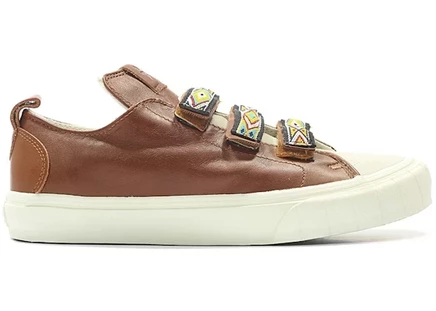 Мужские кеды Vans Court Lo Strap кожаные, коричневые