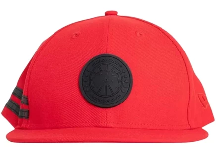 Унисекс кепка canada goose new era arctic disc snapback, красная