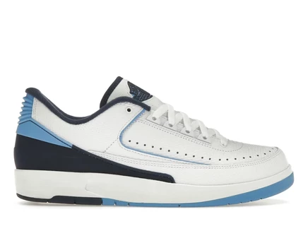 Мужские низкие кроссовки Jordan 2 Retro Low, бело-голубые