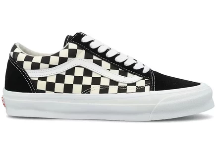 Унисекс кроссовки Vans Vault UA OG Old Skool LX Checkerboard, черно-белые
