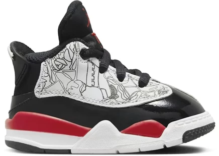 Детские кроссовки Jordan Dub Zero, бело-черно-красные