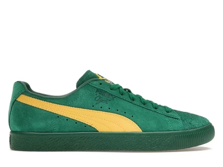 Мужские кроссовки Puma Clyde Super Puma, зелено-желтые