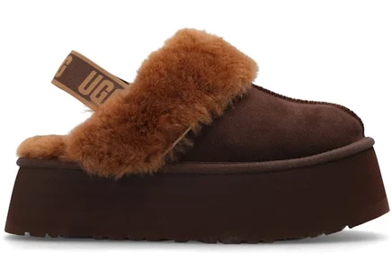 Женские тапочки Ugg Funkette, коричневые