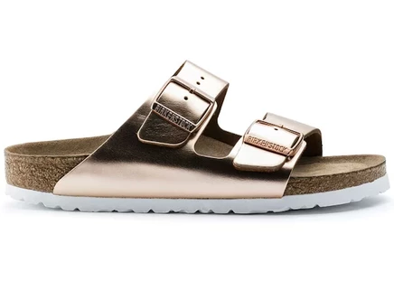 Женские сандалии Birkenstock Arizona Softbed, медный металлик