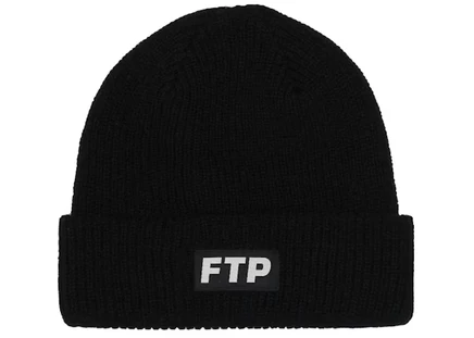Мужская шапка-бини FTP со светящимся логотипом, черная