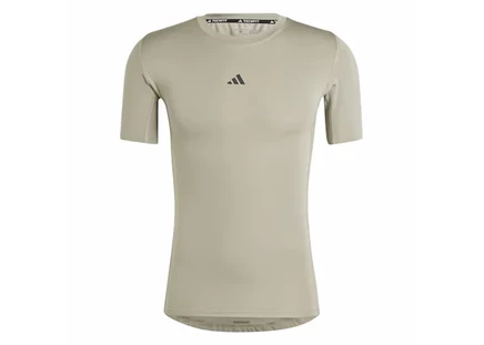 Мужская компрессионная футболка Adidas Techfit, серебристая