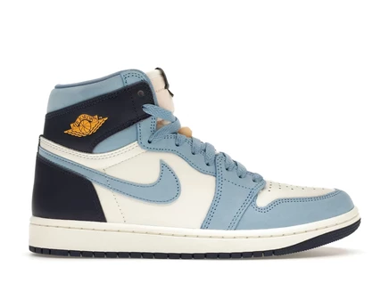 Женские кроссовки Jordan 1 High OG, голубые/тёмно-синие