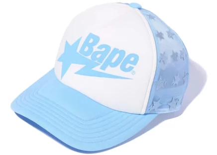 Унисекс кепка Bape Sta Allover Mesh, синяя