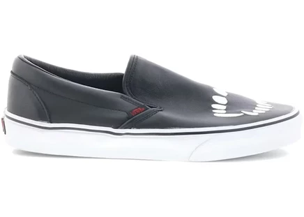 Мужские слипоны Vans Classic Slip‑On Fangs, черно‑белые