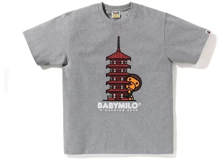 Мужская футболка Bape Kyoto Store Exclusive 2023, серая