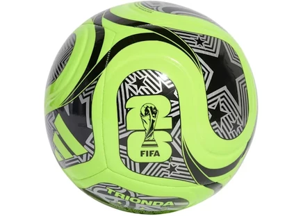 Футбольный мяч Adidas Trionda FIFA 2026, лимон/черный/серебристый