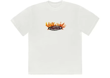 Мужская футболка Travis Scott Cactus Jack Flame, кремовая