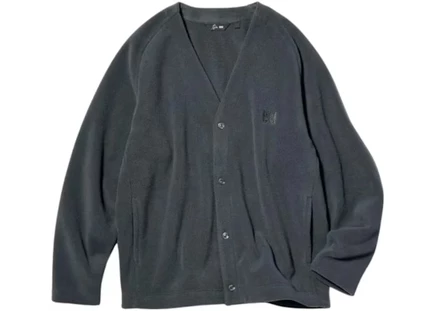 Унисекс флисовый кардиган Uniqlo x Needles, темно-серый