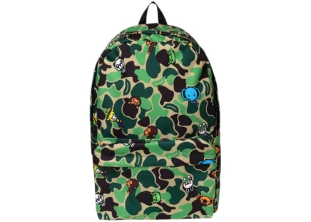 BAPE ABC Milo All Friends Large Backpack (SS25) Green green