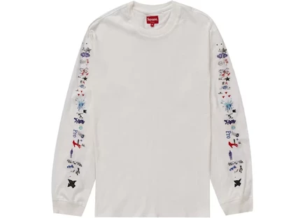 Мужской лонгслив Supreme AOI Icons, белый