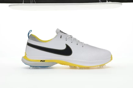 Мужские гольф-кроссовки Nike Victory Tour 3 NRG, белые/жёлтые/голубые/тёмно-синие