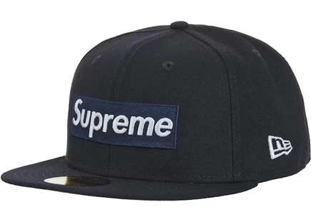 Унисекс кепка Supreme x New Era 59Fifty, темно-синяя