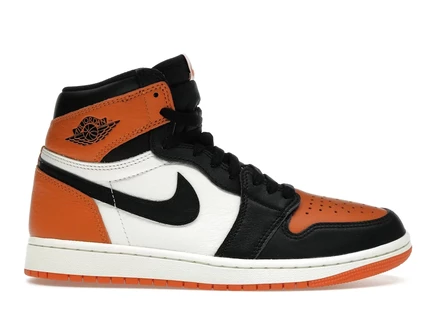 Мужские кроссовки Jordan 1 Shattered Backboard, черные/кремовые/оранжевые