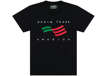Мужская футболка Denim Tears America Sportswear, черная