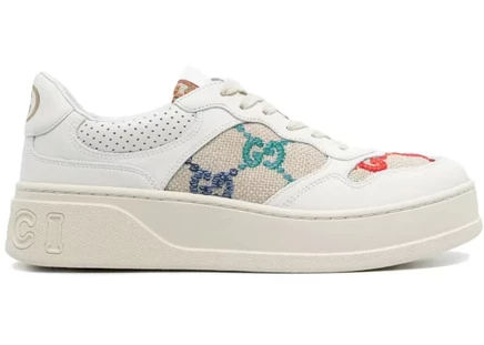 Женские кроссовки Gucci GG с вышивкой, разноцветные